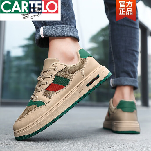 
CARTELO brand large-size men's shoes fashion brand 2025 new light luxury versatile casual shoes for youth retro breathable board shoes Migreen 6175 with shipping insurance 39