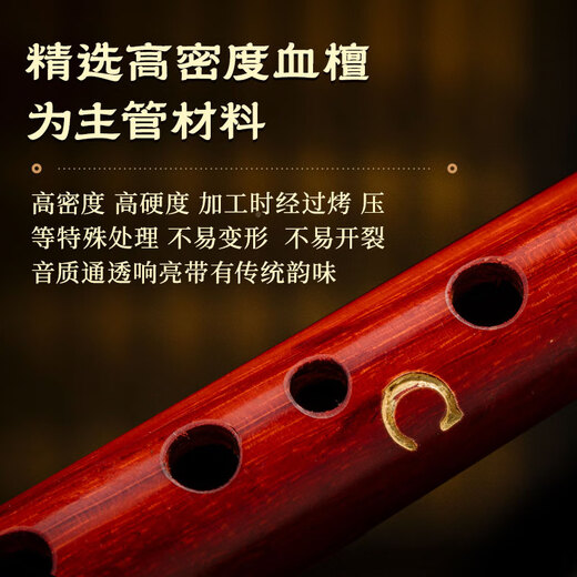 金孔雀红木葫芦丝C调小学生专用成年人降b调初学FG专业演奏级品牌旗舰店 【光面葫芦红木音管】D调+赠品
