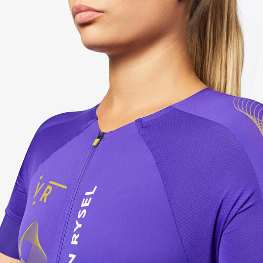 Decathlon Cycling Jersey Women's Cycling Shorts Road Cycling Triathlon Cycling Jersey Short Sleeve Top-5392969