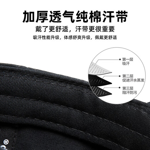 Jeep (JEEP) hat men's four-season flat cap pure cotton breathable casual baseball cap metal label middle-aged and elderly sunvisor peaked cap