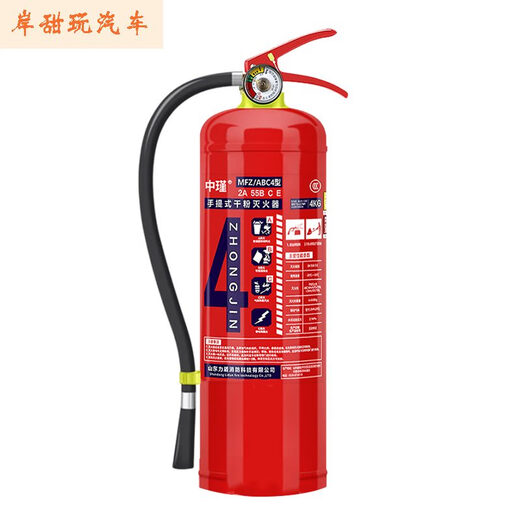 中瑾手提式干粉灭火器材消防商铺用4公斤家用12358kg车用灭火器箱套装 3KG灭火器x2个+灭火器箱 公司组