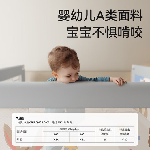 Mukaso bed fence safety guardrail baby bed anti-fall bed guardrail baby bedside anti-fall and anti-suffocation bed baffle Guardian Bear 2.0m/single-sided