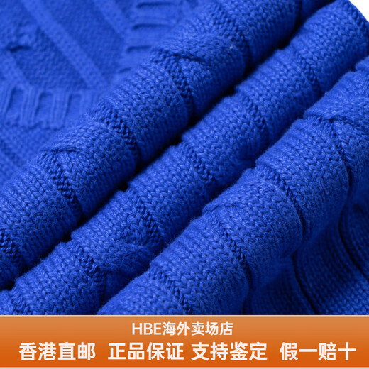 Polo Ralph Lauren拉夫劳伦女士毛衣纯色粗绞花V领针织毛衣女士送女友男友 宝蓝色 XS
