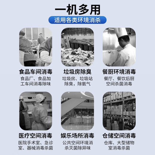 EVANLEY German ozone generator sterilizer household air purifier industrial food factory car sterilization and formaldehyde removal mobile model - for food factory 10g/h (100 square meters) remote control