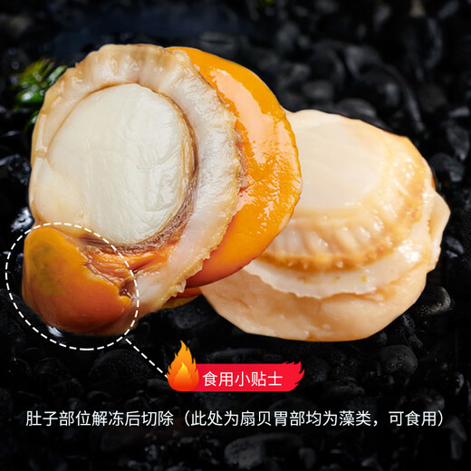 Mega large yellow scallop meat 40-60 pieces/Jin Jin equals 0.5 kg Net weight 2Jin Jin equals 0.5 kg (500g*2 bags) Domestic seafood