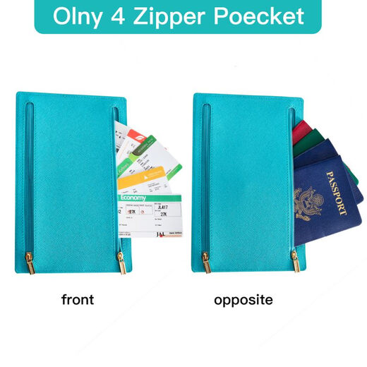 Graue Ente (keine) Neue beliebte Nachahmungsleder -Reißverschluss Reise Passport Wallet Zertifikat Weiche Gesichtszertifikat Clip Passportbeutel Reisen Brieftasche Rosa