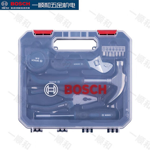 Bosch Home Tool Box Set Reparaturset 12108 Teile Multifunktionshandbuch für Schraubendreher Klauen Hammer Haushalt Multifunktion Hardware Tool Box Set 108 Teile