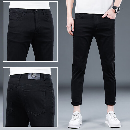 Lee Kids Summer Dünne Tennisjeans Black Grey Grey Cropped Hosen Schlanker schlanker 9-Punkte-Hosen 1048 Black Grey 1-9-Punkte-Hosen 36
