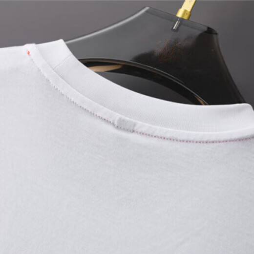 Camiseta de manga corta de la marca redonda de marca de alta gama Wirpta para hombres 2025 Summer NUEVO WAR BORROWERY HORSE MODIA VERSATILE VERSATILE MEDIA (Caja de regalo) M