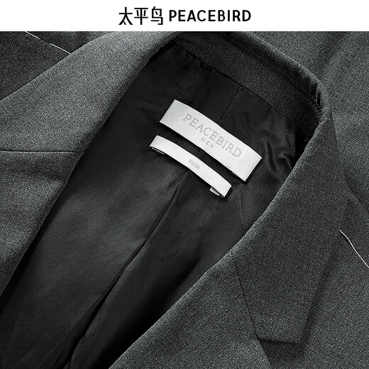 太平鸟男装【商场同款】西服B1BAD3X10 黑白灰7 L