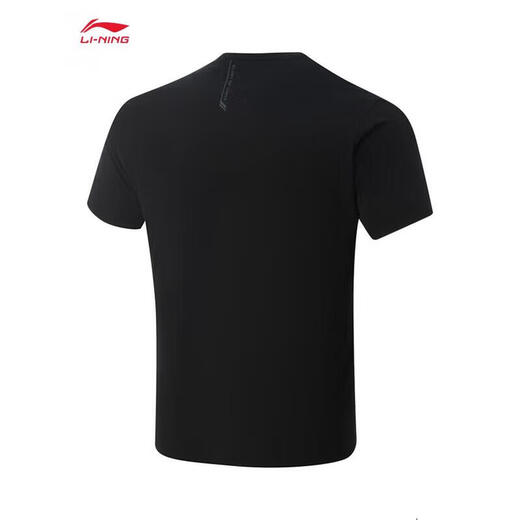 Li Ning Honor Series丨T-shirt Men's 2025 Summer New Fashion Comfort Short-Sleeved T-shirt ATSV693 Black-3 L (175)