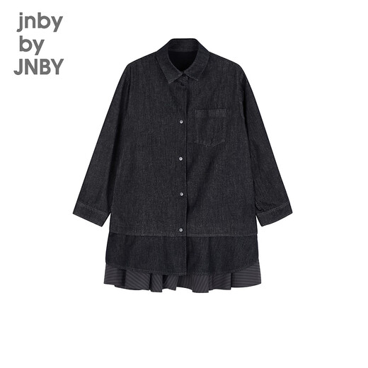 Jnby by JNBY new Jiangnan Buyi children's dress 24 autumn girls 1O7G12150 990/denim black 160cm