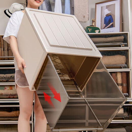 太力（TAILI）太力收纳箱抽屉式衣服家用储物收纳神器衣橱衣物整理箱衣柜收纳盒 3523加厚-出口款 深47*宽35*高2 茶色单个装