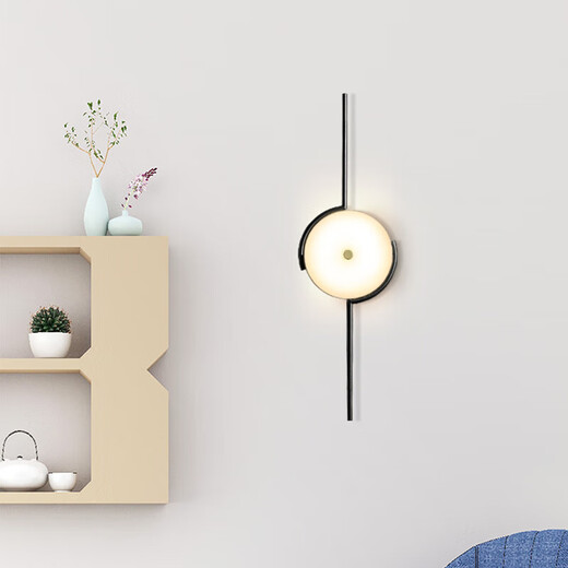 HP Fashion Home Nordic Simple Light Luxury Wall Light Moderne personalisierte Arcade Balkon Korridor Glasabdeckung Nachtlampe 6623 Gold-60*10 cm-e27