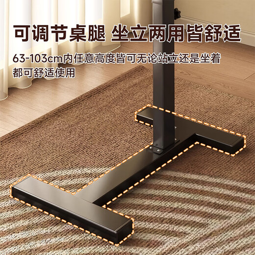 Wooden Shuangfu bedside table movable lifting computer table living room sofa foldable desk home bedroom study table writing table