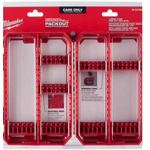 Wokech milwaukeepackout compatible perceuse personnalisée Boîte de rangement par lots de rangement de têtes de perceuse de perceuse