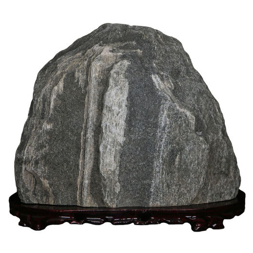 Ruitai Feng Taishan Stone peut être un petit ornement à domicile intérieur Salle Backing Stone Raw Stone Authentic Stone peut être une pierre de Taishan Green 15861