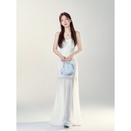 
[Onoberry] Sweet spring and summer temperament, lace floral waist-hugging and slimming fairy-like dress BL9766 Shirt + skirt A (small version) M110Jin [Jin equals 0.5 kg] All size