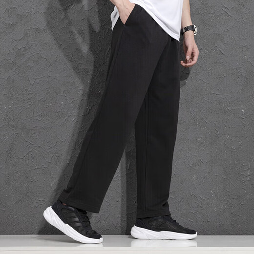 阿迪达斯（adidas）男裤 2025夏季运动裤跑步训练户外休闲宽松舒适透气针织直筒长裤 GK9273 XS