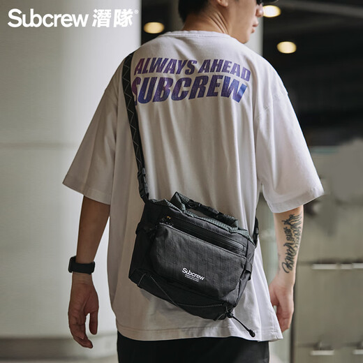 Subcrew户外运动防水骑行轻质休闲斜挎包百搭潮牌手机包 白色