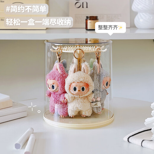 MESHD labubu pendant display box rotating transparent labubu plush doll doll hand-made blind box storage display stand