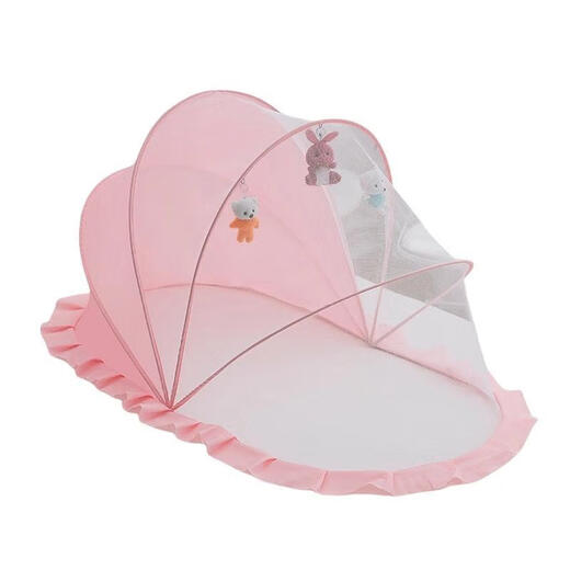 Vinoa baby baby mosquito net anti-mosquito cover foldable sunshade bottomless installation-free portable children's yurt universal tent simple folding blue large size length 125*width 65*height 60cm