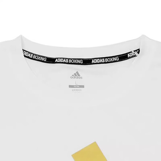 Adidas Men's Breffable Fast Séchage Round Round Fashion Trend Fashion Sports confortables et T-shirt décontracté blanc / or 2xl