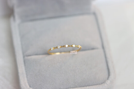 Chili Japanese 18k gold moissanite diamond ring female yellow rose gold tail ring ring classic and versatile No. 1-2 5 * moissanite