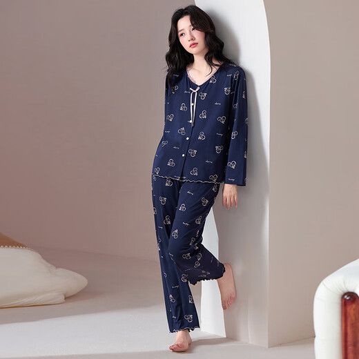 Marienza reiner Baumwollpyjamas für Frauen im Frühjahr und Herbst 2025 neuer Stil für Außenkleidung für das Jahr der Zodiac Wedding