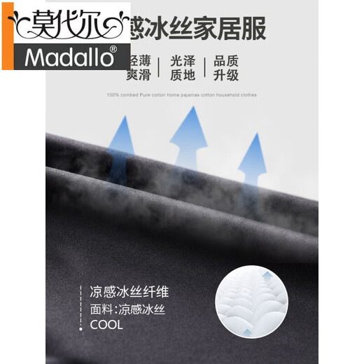 
Modal pajamas men's summer thin ice silk short-sleeved teenagers can wear men's 2025 new home clothing set 12529 [Yunduo Cotton Crepe] L (recommended height 170, weight 100-