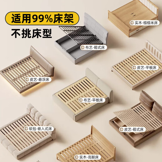 贝怡熊Beeio床围栏宝宝防摔围栏防护栏婴儿童床上床围挡安全床护栏三面免打孔 【免打孔】拼接彩虹云1.8+2.0+2.0米/三面