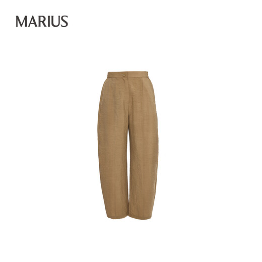 Marius 'trockene Seidenjacke' Mulberry Silk Low-Key Luxury Old Money Textur Falten Jacke Oma Hosen Khaki [Oma Hosen] M.