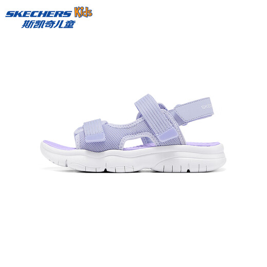 Skechers Skechers Girls' Versatile Open Sandals Children's Summer Velcro Casual Open-Toe Beach Shoes 319203L Lavender/LAV 36