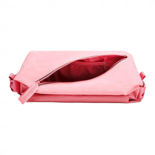 Lululemon FastTrack10L Logo Zipper Nylon Mochila Men y mujeres Mismo estilo pareja rosa rosa