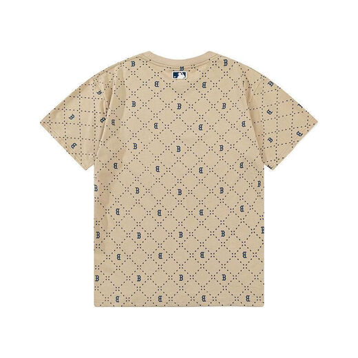MLB couples' old-fashioned T-shirt casual short-sleeved same style 2024 summer new T05 DT-9923 khaki S