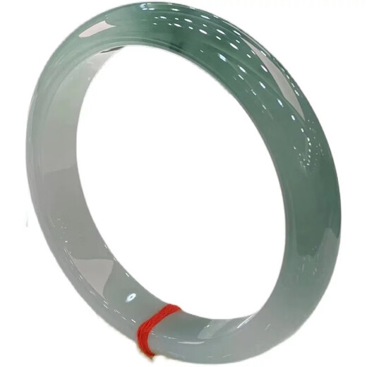 Huile de graines de glace de jadéite birmane fleur flottante verte bracelet carré de jade jade vieille fosse femelle traitement de jadéite concubine impériale bracelet transparent vert taille 58 avec boîte-cadeau