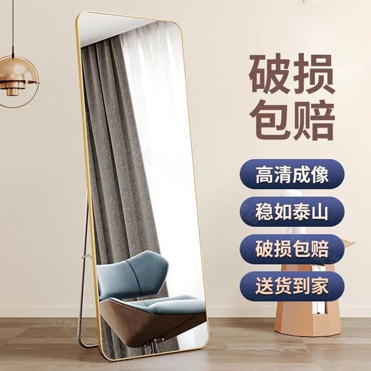 OQB allemand miroir plein à corps haut de gamme miroir de vinaigrette à plancher miroir à corps entier pendant mur de maison mural monté sur Internet pour une fille de chambre à coucher de chambre à coucher 155 * 45 cm