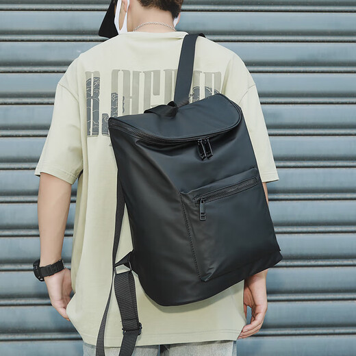 
HGIRXV trendy backpack men's new niche commuter backpack for boys sports travel bag large capacity student book 15847 black