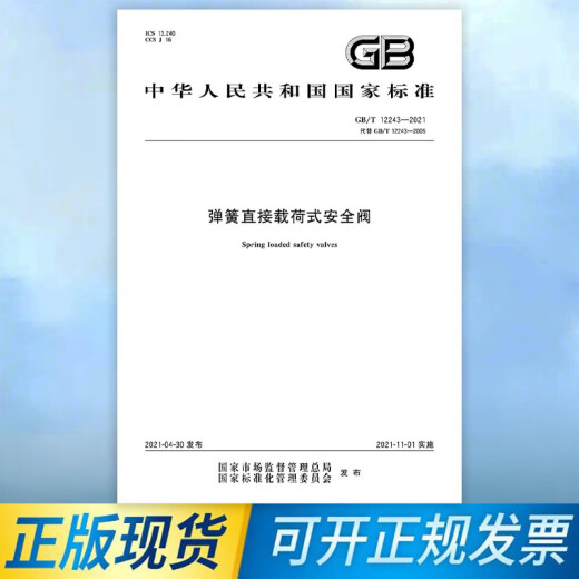 GB/T 12243-2021 Feder direktes Lastschutzventil Ersetzen Sie GB/T 12243-2005 China Standard Verlagshaus