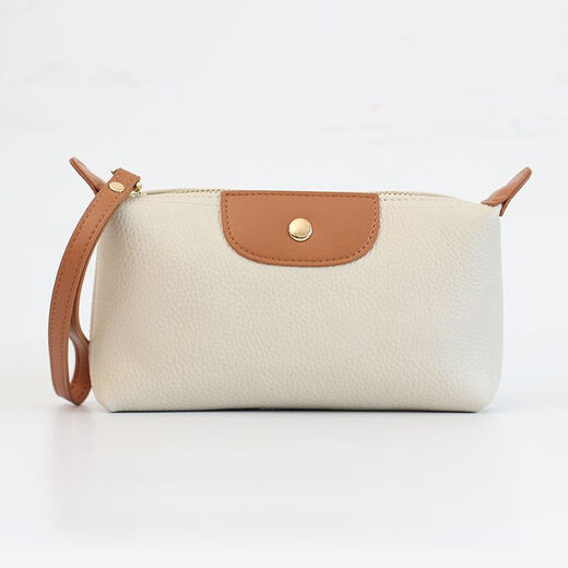 OEMG new women's clutch bag can hold mobile phone keys when going out, portable wrist strap, soft leather zipper long coin purse, elephant gray