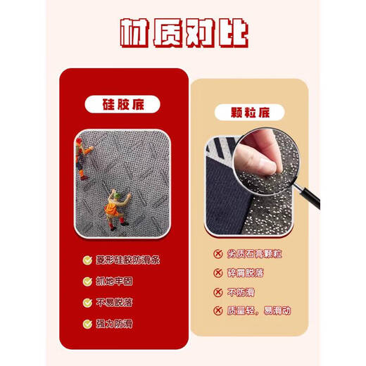 语森忆圆形地毯卧室椅子地垫客厅沙发地板垫子家用脚垫阳台隔音防滑打理 硅胶底水晶绒YY1477 1件数 直径60CM环保无异味