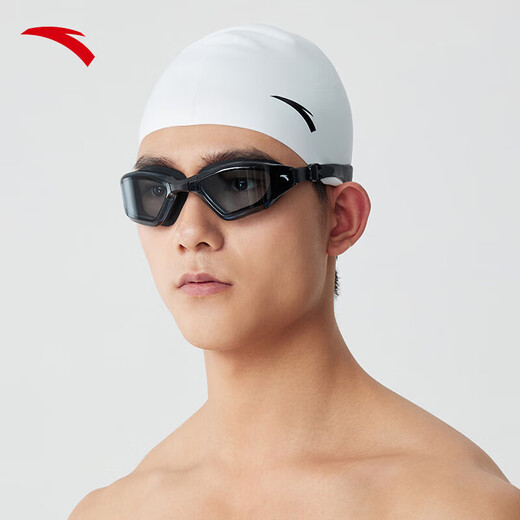 ANTA Water Eyes Swimming Goggles Winter Comfortable HD Flat Lenses Waterproof Swimming Anti-fog Coated Glasses Black 2792-1