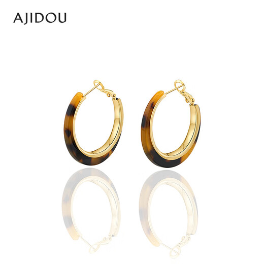 AJIDOU Ajidou earrings birthday gift, fashionable leopard print alloy earrings for girlfriend and wife