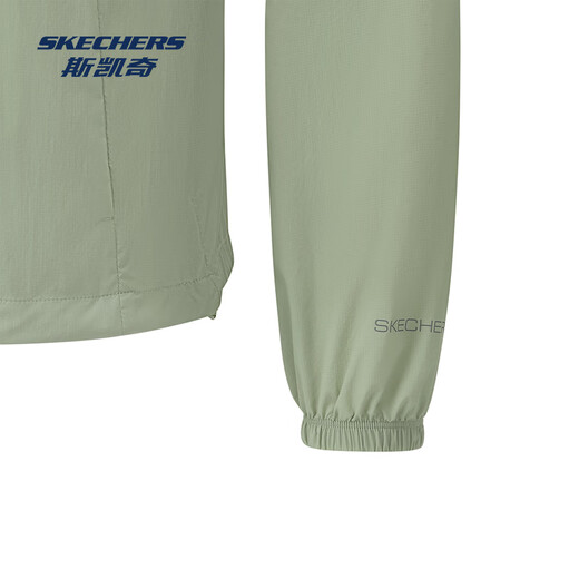 
Skechers women's woven hooded jacket P225W001 Dark matcha green/01SZ M