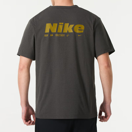 Camiseta de manga corta Nike (Nike) 2025 Summer New Hyverse Dri-Fit Men Seceding de mimes de secado rápido Top de cuello redondo de color medio gris/Moss verde de color verde/plata HV4882-299 2XL seco rápido