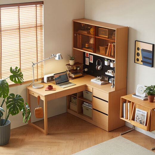 Lin's home hole board desk bookshelf integrated computer desk study desk ideal home series UD2V-A