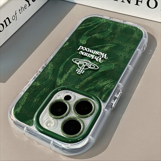 天南兄弟（TNBROTHERS）太后紫色适用苹果15奶油羽纱纹卡通手机壳iphone13可爱华为苹果16 GH6636西太后深绿色 iPhone14Plus