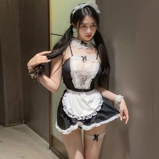 Sexy Unterwäsche auf dem Bett Schande sexy Anzug Dating Kampfanzug 2025 Neue Stil Sekretärin Uniform Frau 80 110jin [Jin ist gleich 0,5 kg] Spitzenmädchenanzug Schwarz und Weiß für die gleichen Socken