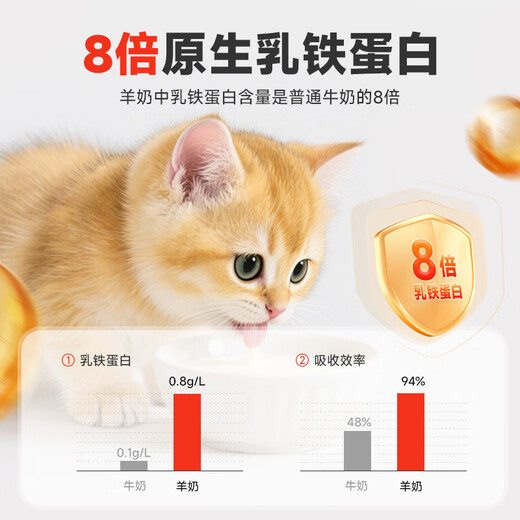 Baidar kitten goat milk powder for newborn cats, special pets, puppies, elderly cats, full-stage rehabilitation nutrition, 0 lactose goat milk