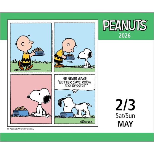 花生漫画2026日历 每天一页 史努比 Peanuts* 2026 Day-to-Day Calendar 英文原版进口台历 Charles M. Schulz 新年礼物 Snoopy